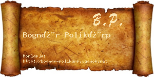 Bognár Polikárp névjegykártya